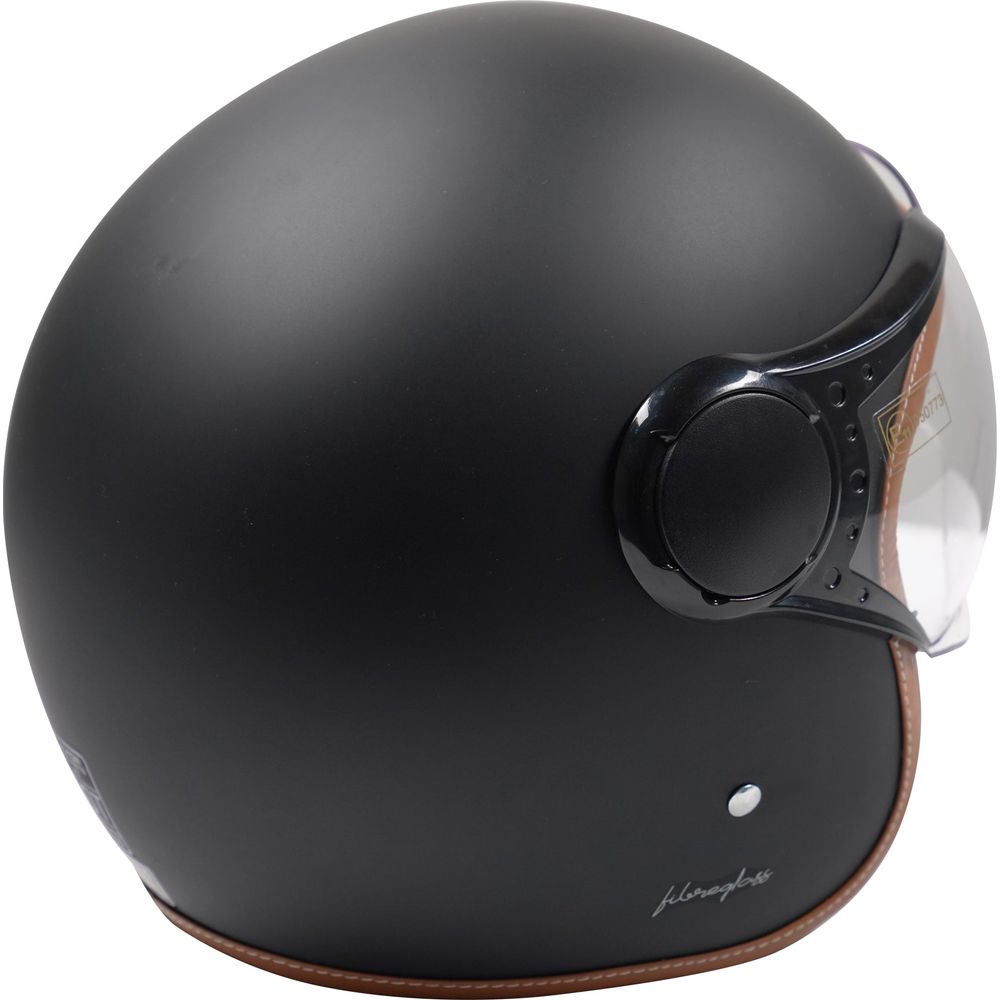 Axor Jet Open Face Helmet Matt Black / Brown  - FREE UK Delivery - Moto Central