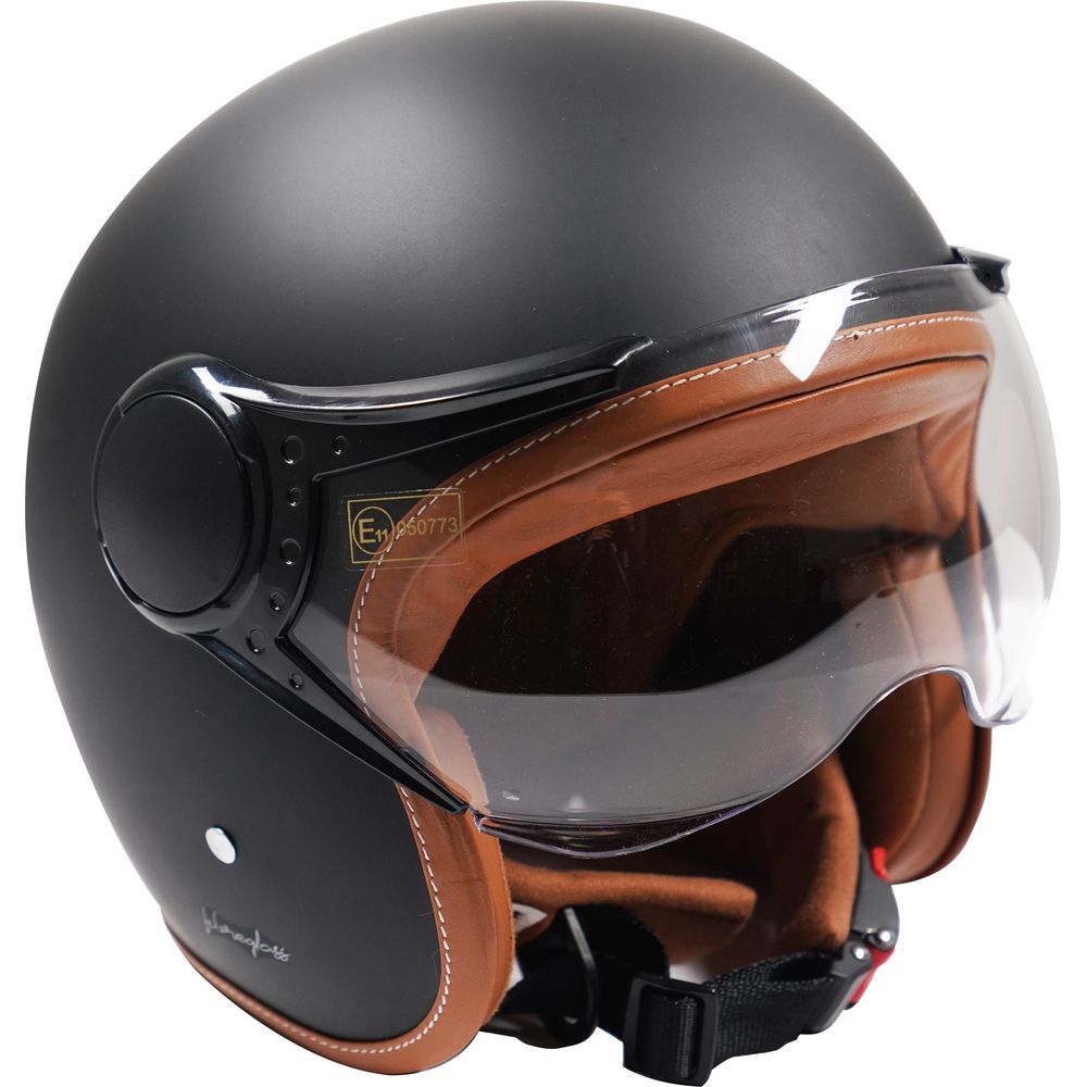 Axor Jet Open Face Helmet Matt Black / Brown  - FREE UK Delivery - Moto Central