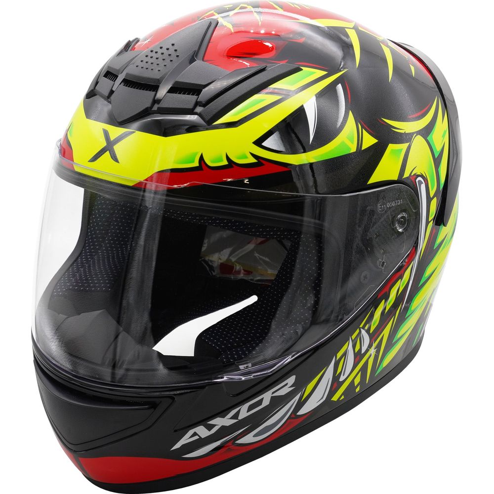 Axor Rage Full Face Helmet Gloss Python / Red / Yellow / Black