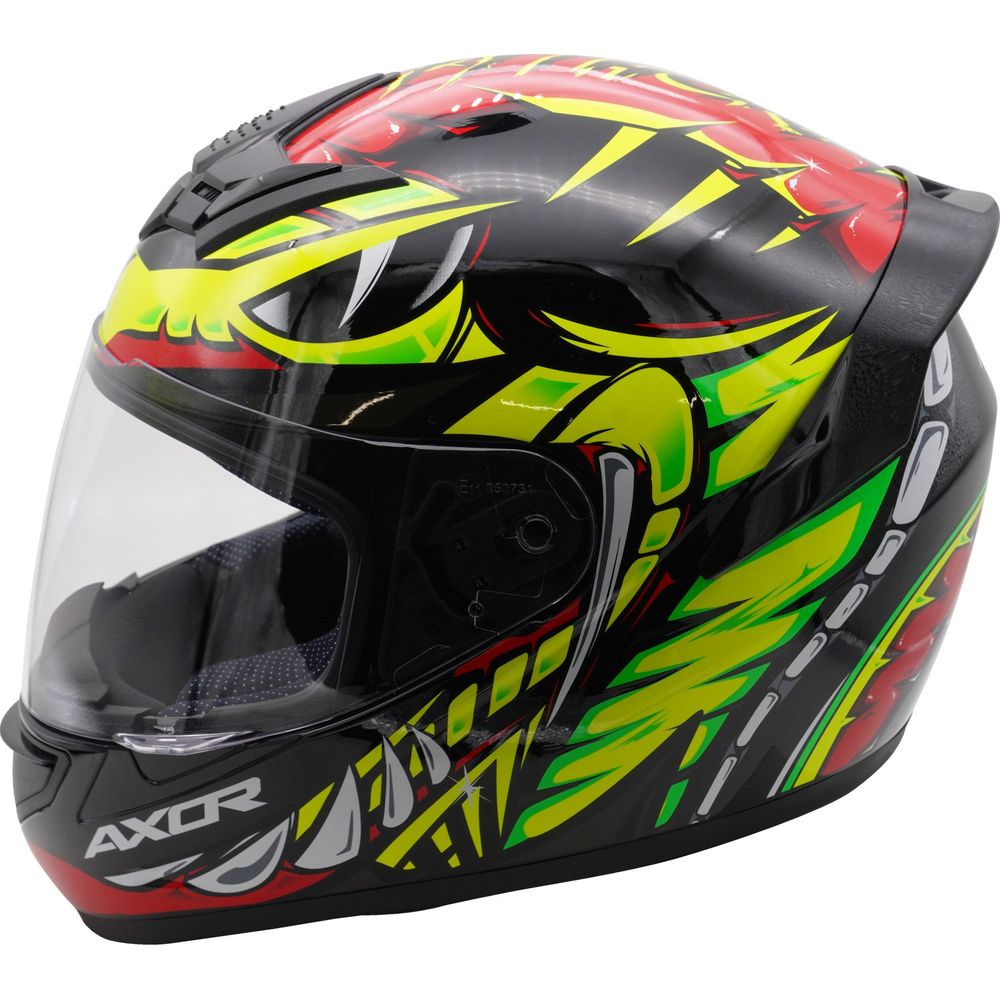 Axor Rage Full Face Helmet Gloss Python / Red / Yellow / Black - FREE UK Shipping, FREE 365 Day Returns | Moto Central