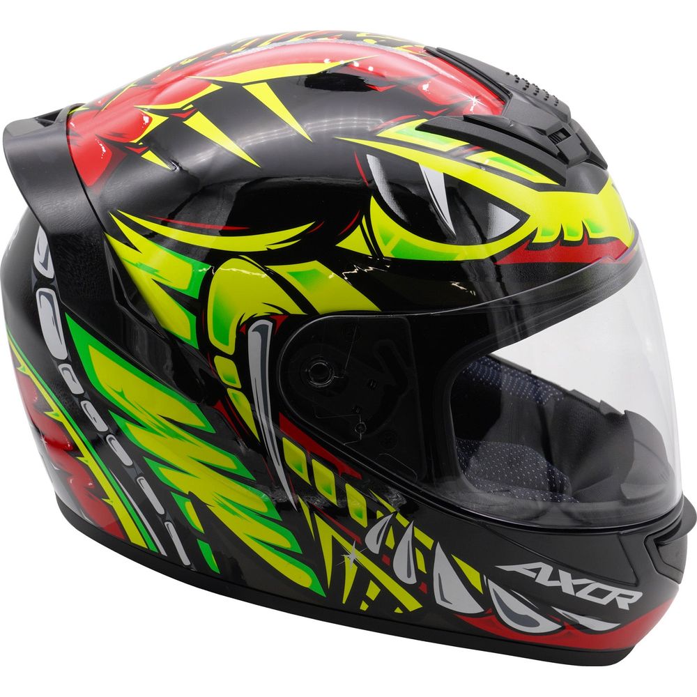 Axor Rage Full Face Helmet Gloss Python / Red / Yellow / Black - FREE UK Shipping, FREE 365 Day Returns | Moto Central