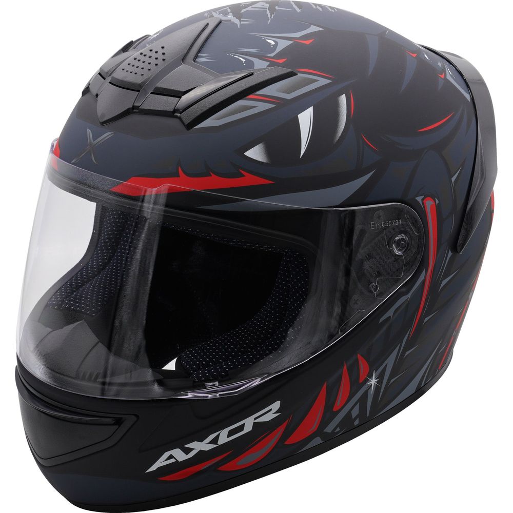 Axor Rage Full Face Helmet Matt Python Black / Grey / Red