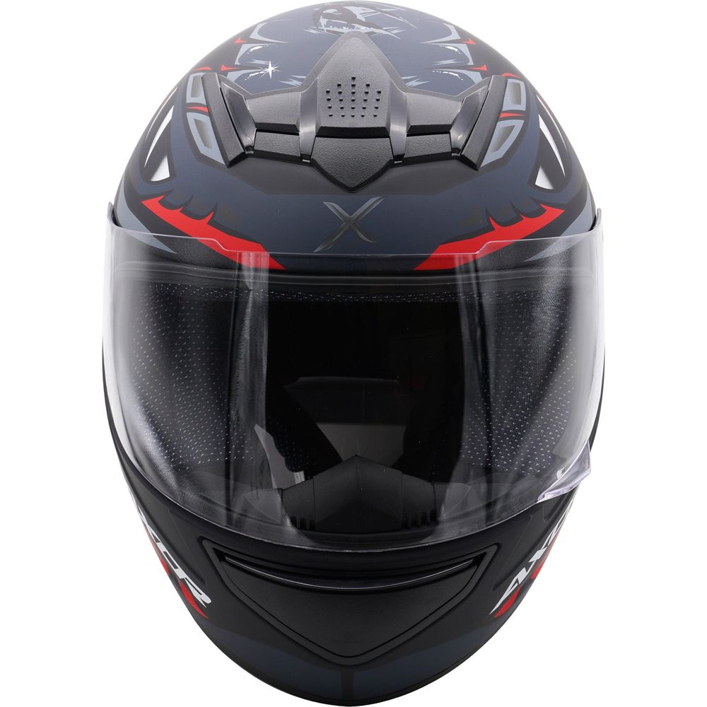 Axor Rage Full Face Helmet Matt Python Black / Grey / Red - FREE UK Shipping, FREE 365 Day Returns | Moto Central