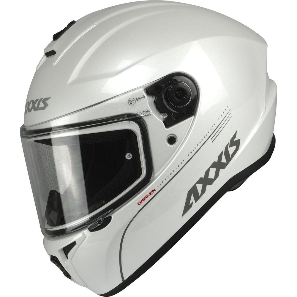 Axxis Draken S Solid Full Face Helmet Gloss Pearl White