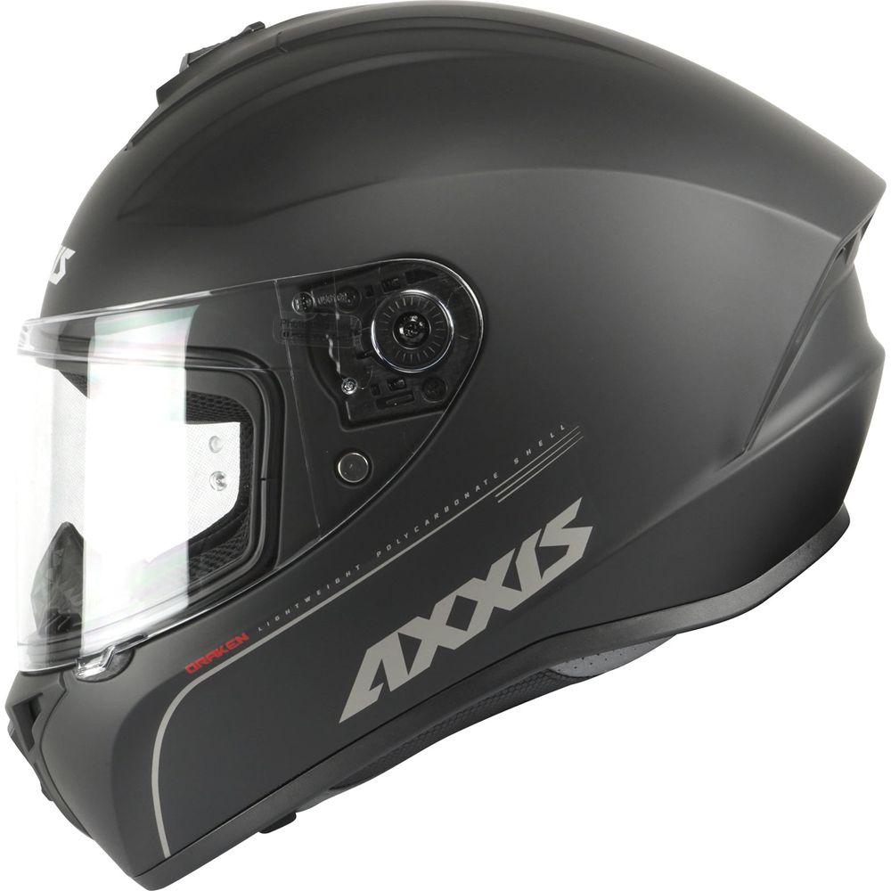 Axxis Draken S Solid A11 Full Face Helmet Matt Black  - FREE UK Delivery - Moto Central