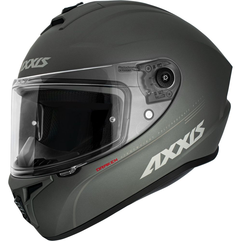 Axxis Draken S Solid A12 Full Face Helmet Matt Titanium