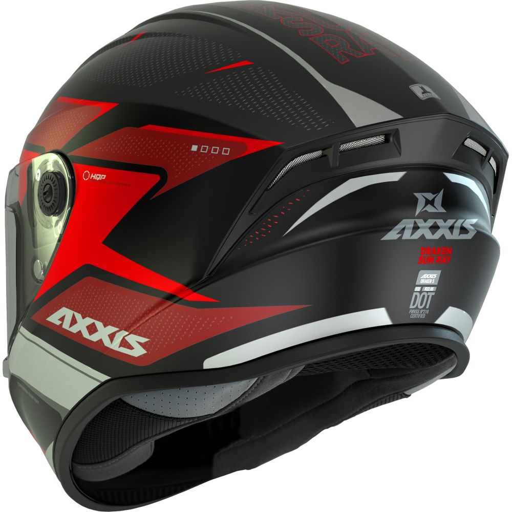 Axxis Draken S Sunray B5 Full Face Helmet Gloss Fluo Red - FREE UK Shipping, FREE 365 Day Returns | Moto Central