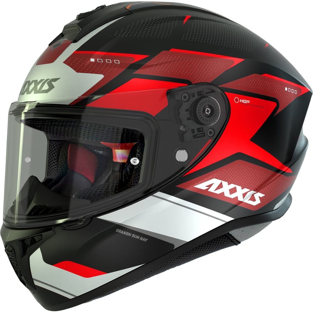 Axxis Draken S Sunray B5 Full Face Helmet Gloss Fluo Red