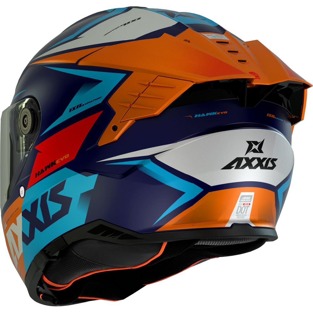 Axxis Hawk Evo SV Ixil C14 Full Face Helmet Matt Orange