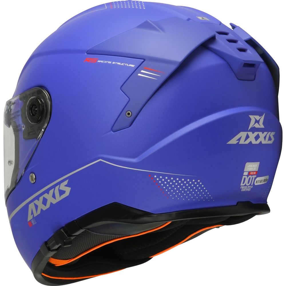 Axxis Hawk Evo SV Solid A7 Full Face Helmet Matt Blue