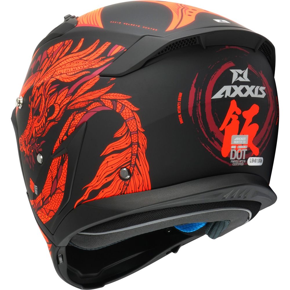 Axxis Hunter SV Oni B5 Adventure Helmet Matt Red