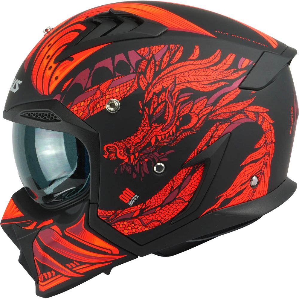 Axxis Hunter SV Oni B5 Adventure Helmet Matt Red