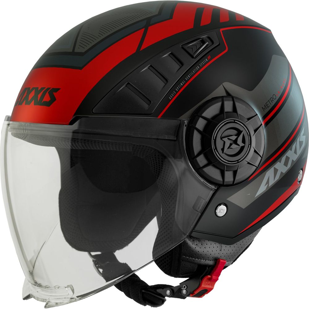 Axxis Metro Leisure B5 Open Face Helmet Matt Red