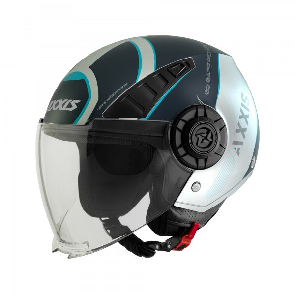 Axxis Metro Techno A7 Open Face Helmet Matt Blue