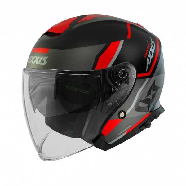 Axxis Mirage SV Damasko B5 Open Face Helmet Matt Red