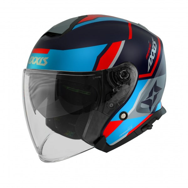 Axxis Mirage SV Damasko C7 Open Face Helmet Matt Blue