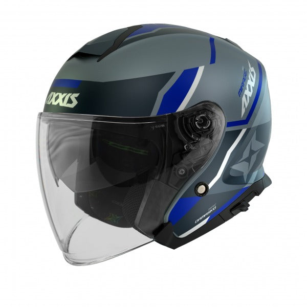 Axxis Mirage SV Damasko D7 Open Face Helmet Matt Blue