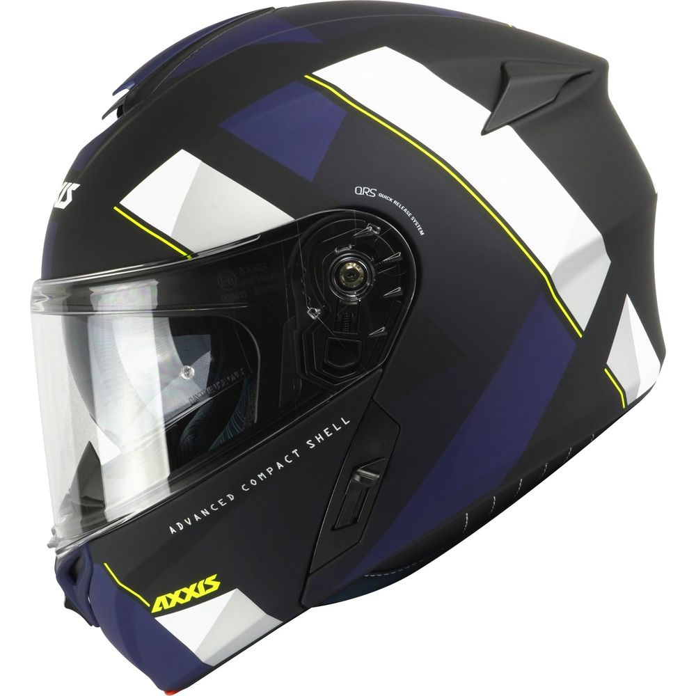 Axxis Storm SV Diamond A7 Flip Up Helmet Matt Blue  - FREE UK Delivery - Moto Central