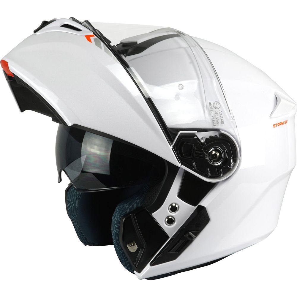 Axxis Storm SV A0 Flip Up Helmet Gloss White  - FREE UK Delivery - Moto Central