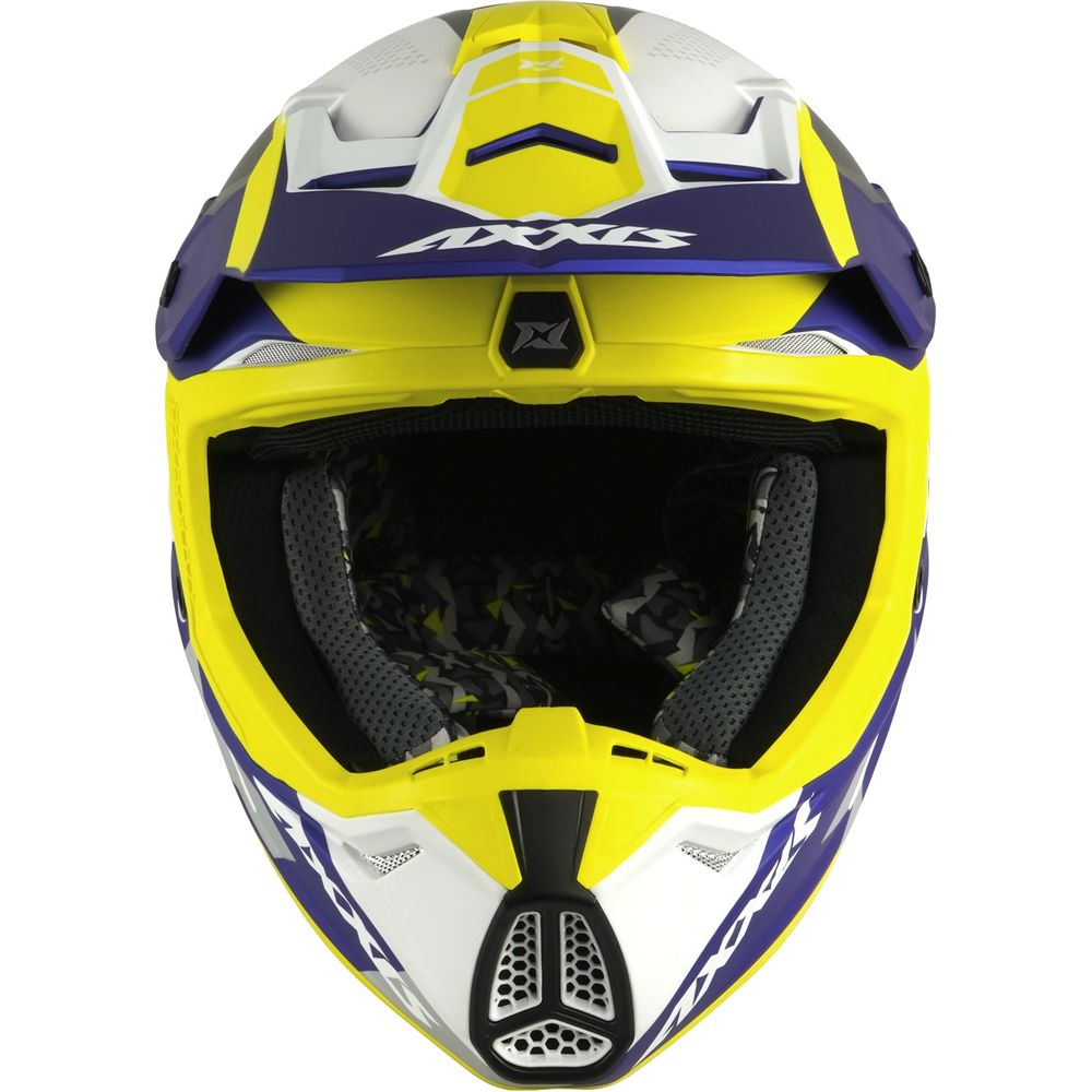 Axxis Wolf Bandit C3 Motocross Helmet Matt Yellow  - FREE UK Delivery - Moto Central