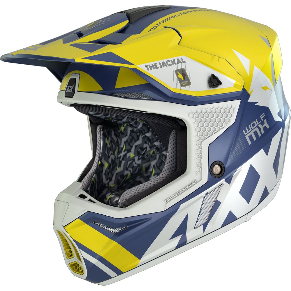 Axxis Wolf Jackal A3 Motocross Helmet Matt Yellow