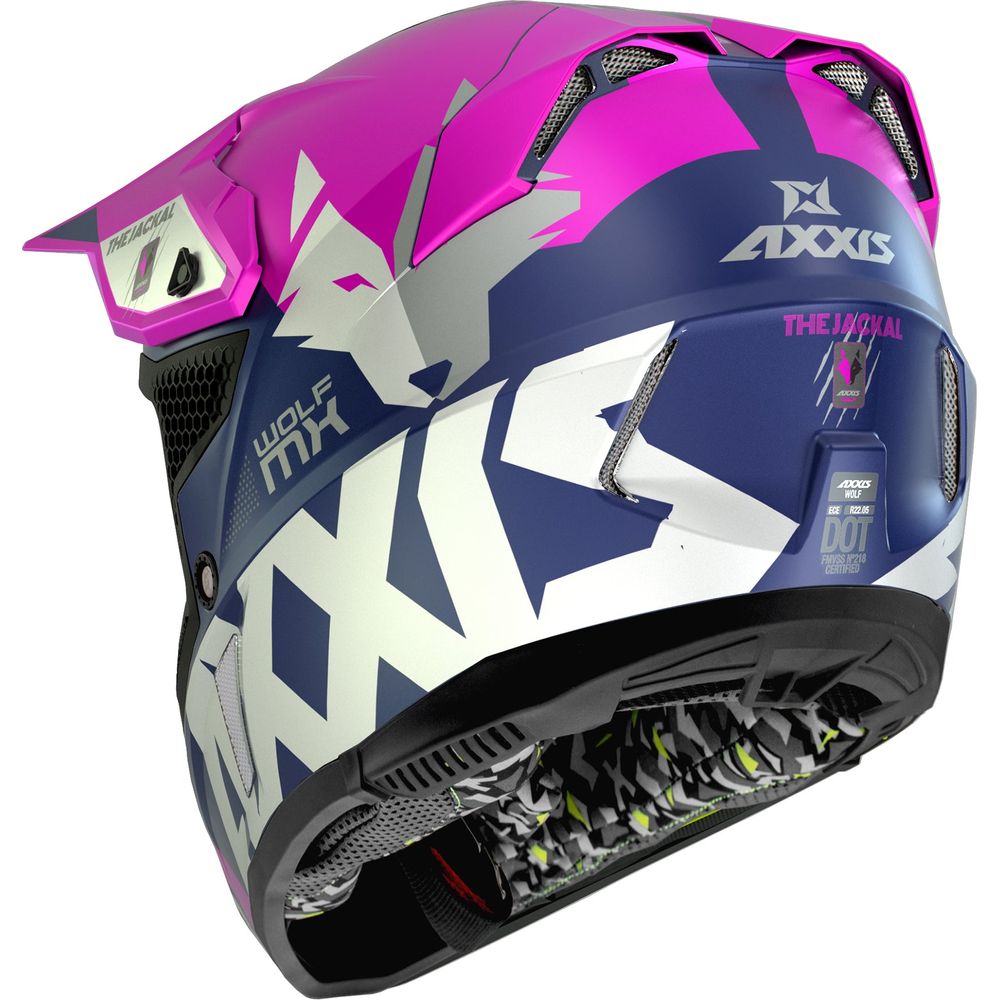 Axxis Wolf Jackal C18 Motocross Helmet Matt Pink