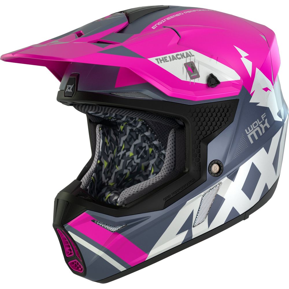 Axxis Wolf Jackal C18 Motocross Helmet Matt Pink