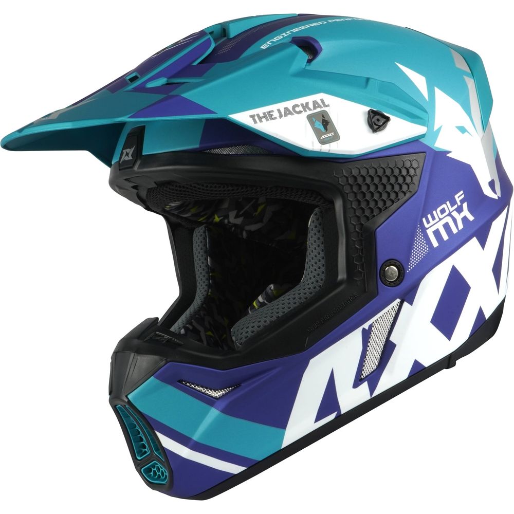 Axxis Wolf Jackal C7 Motocross Helmet Matt Blue