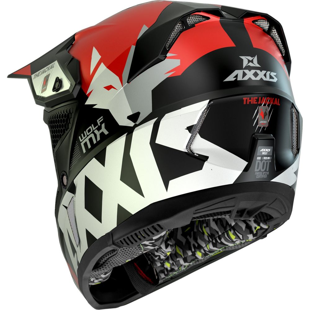 Axxis Wolf Jackal B5 Motocross Helmet Gloss Red - FREE UK Shipping, FREE 365 Day Returns | Moto Central