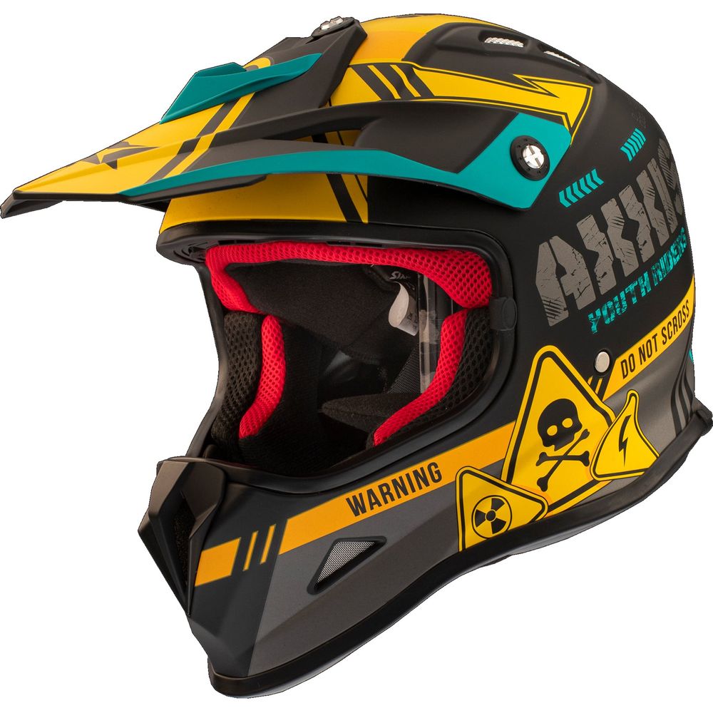 Axxis Wolverine B3 MX Kids Motocross Helmet Matt Yellow