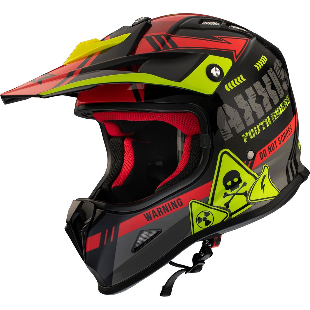 Axxis Wolverine B5 MX Kids Motocross Helmet Gloss Red