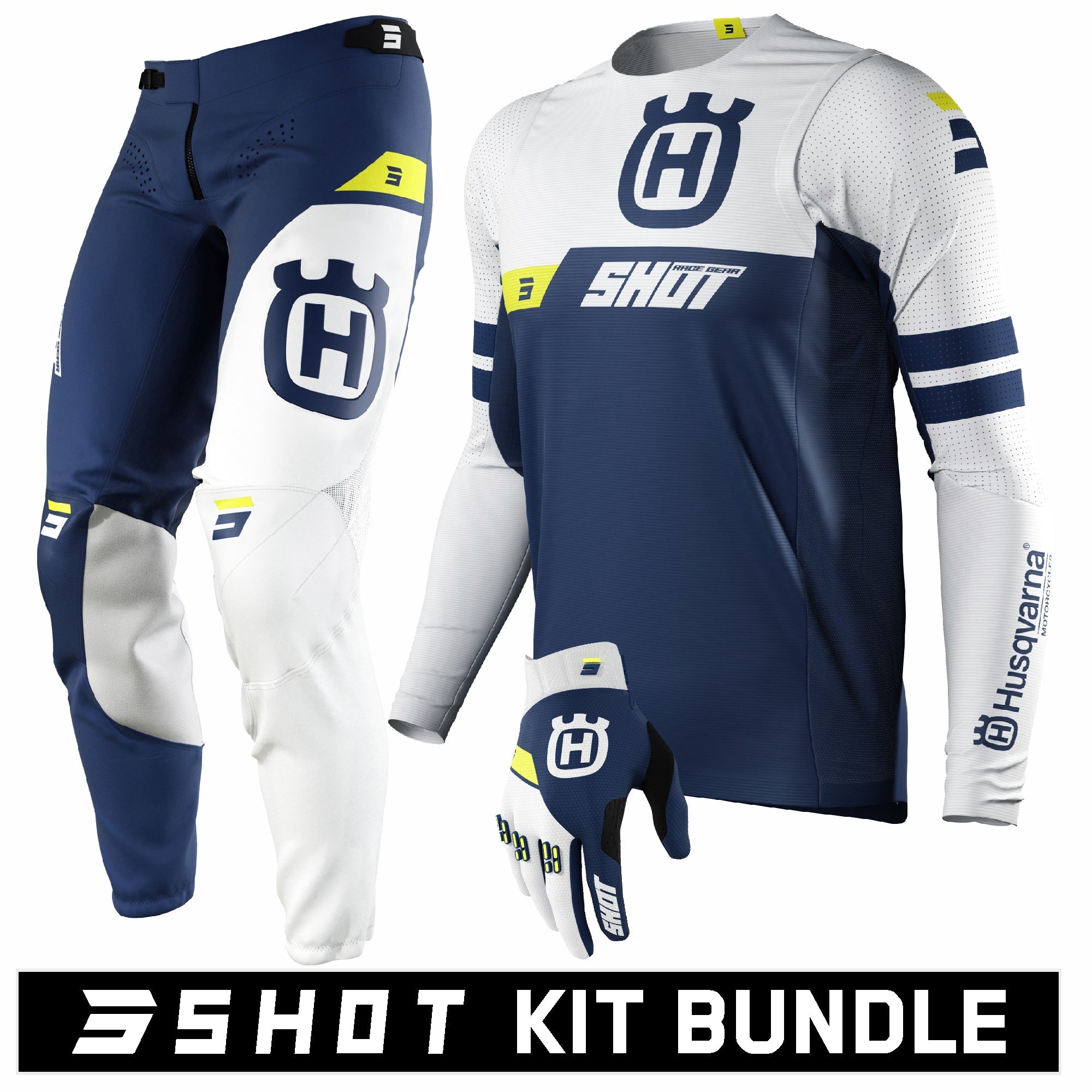 Shot Aerolite Husqvarna Kit Bundle Blue / White