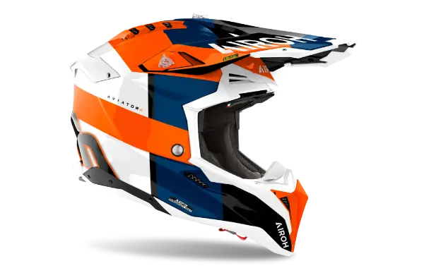 Airoh Aviator 3 Monarch Gloss Orange - FREE UK Shipping, FREE 365 Day Returns | Moto Central