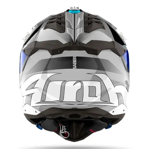 Airoh Aviator 3 Saber Gloss Blue - FREE UK Shipping, FREE 365 Day Returns | Moto Central