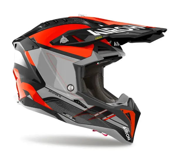 Airoh Aviator 3 Saber Gloss Orange - FREE UK Shipping, FREE 365 Day Returns | Moto Central