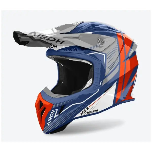 Airoh Aviator Ace 2 Engine Gloss Cerulean - FREE UK Shipping, FREE 365 Day Returns | Moto Central