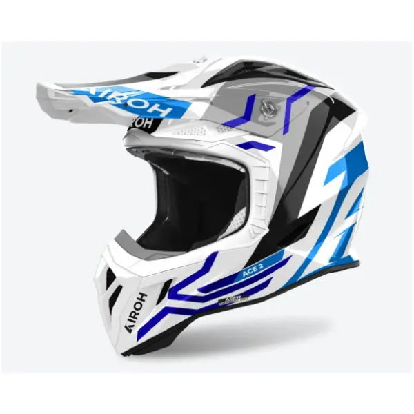 Airoh Aviator Ace 2 Ground Gloss Blue - FREE UK Shipping, FREE 365 Day Returns | Moto Central