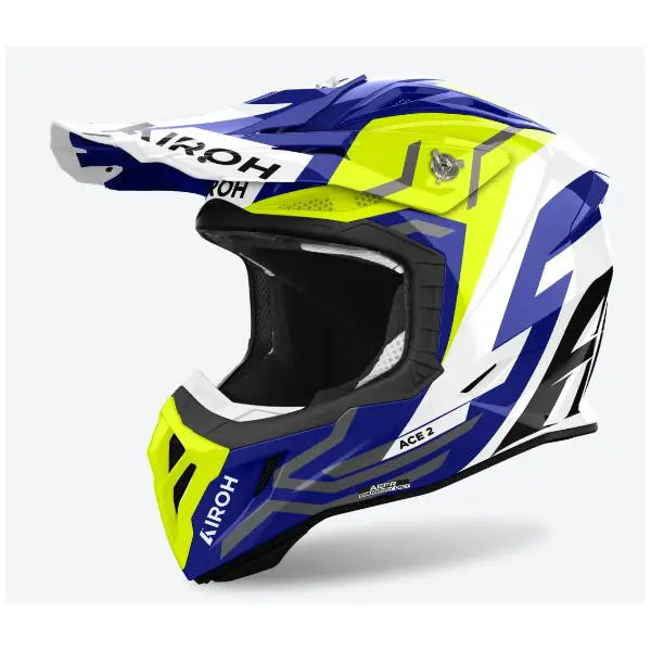 Airoh Aviator Ace 2 Ground Gloss Yellow - FREE UK Shipping, FREE 365 Day Returns | Moto Central