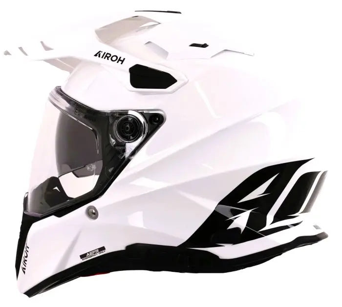 Airoh Commander 2 Adventure Helmet Gloss White  - FREE UK Shipping, FREE 365 Day Returns | Moto Central