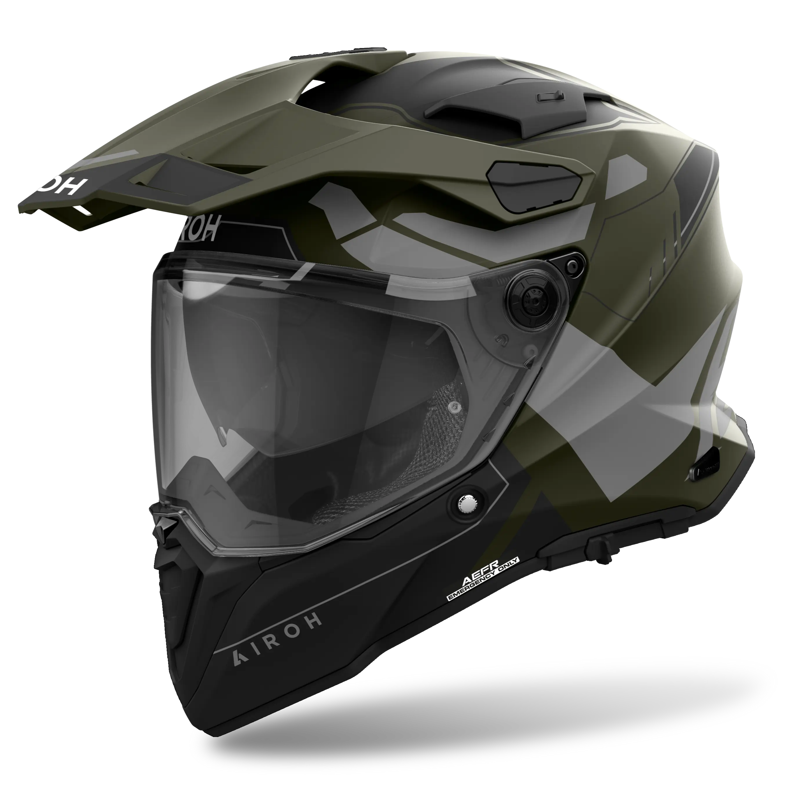 Airoh Commander 2 Reveal Military Green FREE UK Delivery, FREE 365 Day Returns | Moto Central