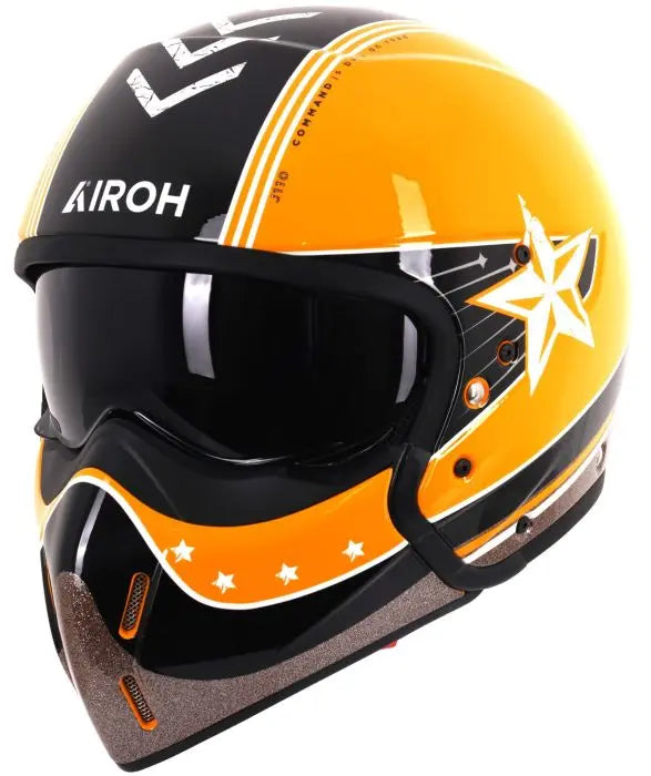 Airoh J-110 Command Gloss Yellow FREE UK Delivery, FREE 365 Day Returns | Moto Central