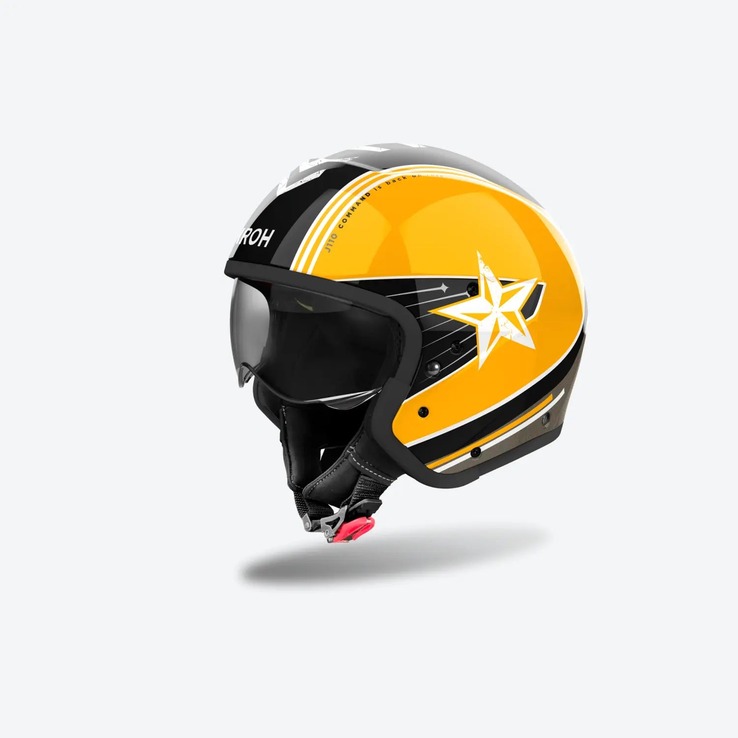 Airoh J-110 Command Gloss Yellow FREE UK Delivery, FREE 365 Day Returns | Moto Central