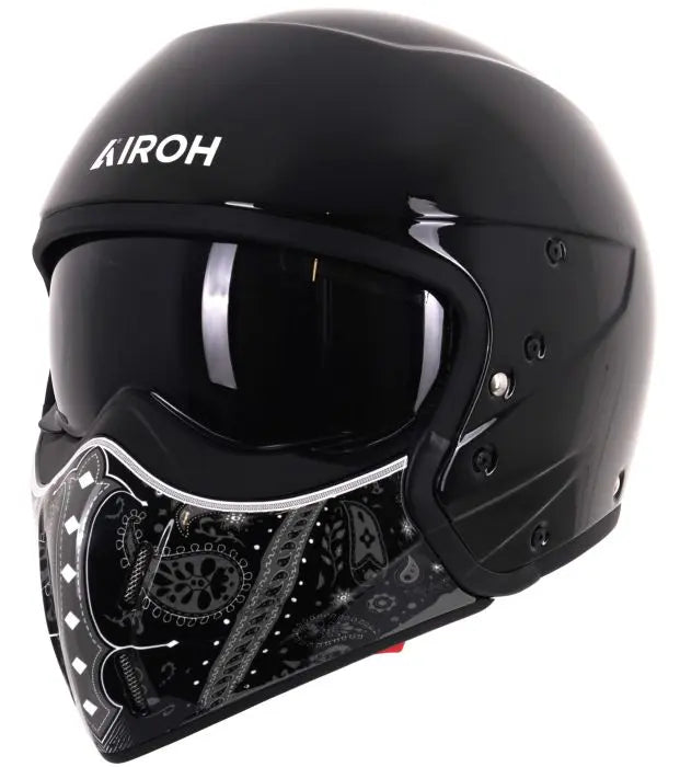 Airoh J-110 Paesly Gloss Black FREE UK Delivery, FREE 365 Day Returns | Moto Central