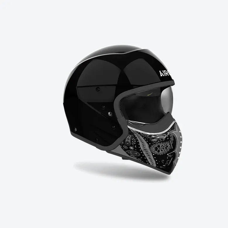 Airoh J-110 Paesly Gloss Black FREE UK Delivery, FREE 365 Day Returns | Moto Central