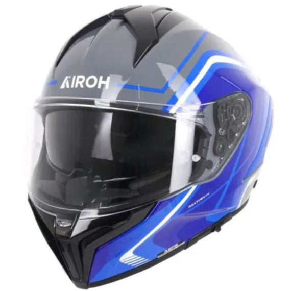 Airoh Matryx Wide Gloss Blue FREE UK Delivery, FREE 365 Day Returns | Moto Central