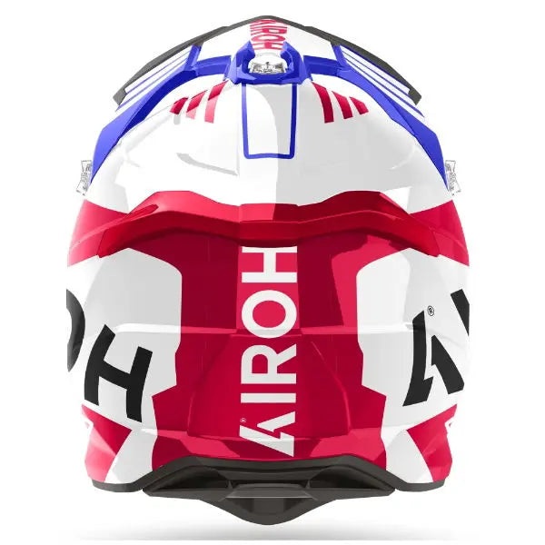 Airoh Strycker Brave Gloss Blue / Red - FREE UK Shipping, FREE 365 Day Returns | Moto Central