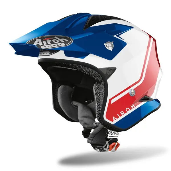 Airoh TRR S Keen Gloss Blue / Red - FREE UK Shipping, FREE 365 Day Returns | Moto Central