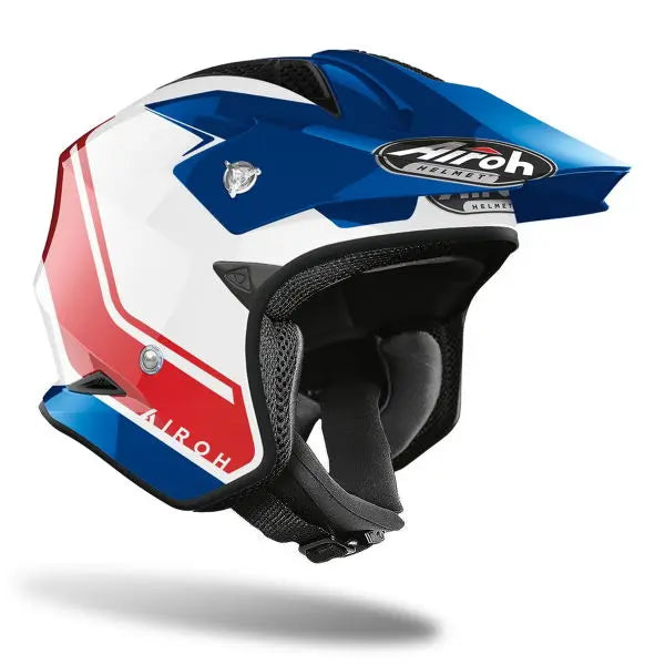 Airoh TRR S Keen Gloss Blue / Red - FREE UK Shipping, FREE 365 Day Returns | Moto Central