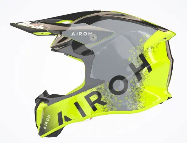 Airoh Twist 2.0 Bit Gloss Yellow - FREE UK Shipping, FREE 365 Day Returns | Moto Central