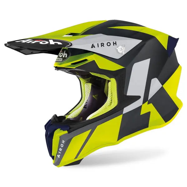 Airoh Twist 2.0 Lift Matt Yellow - FREE UK Shipping, FREE 365 Day Returns | Moto Central